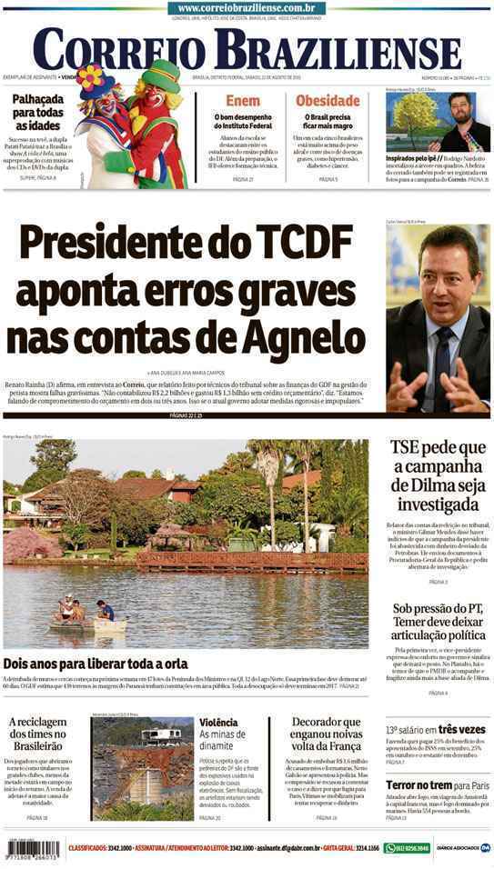 Correio Braziliense, 22 de Agosto de 2015