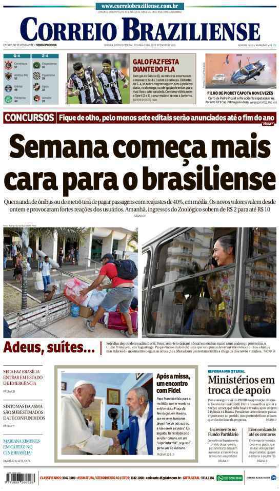 Correio Braziliense, 21 de Setembro de 2015