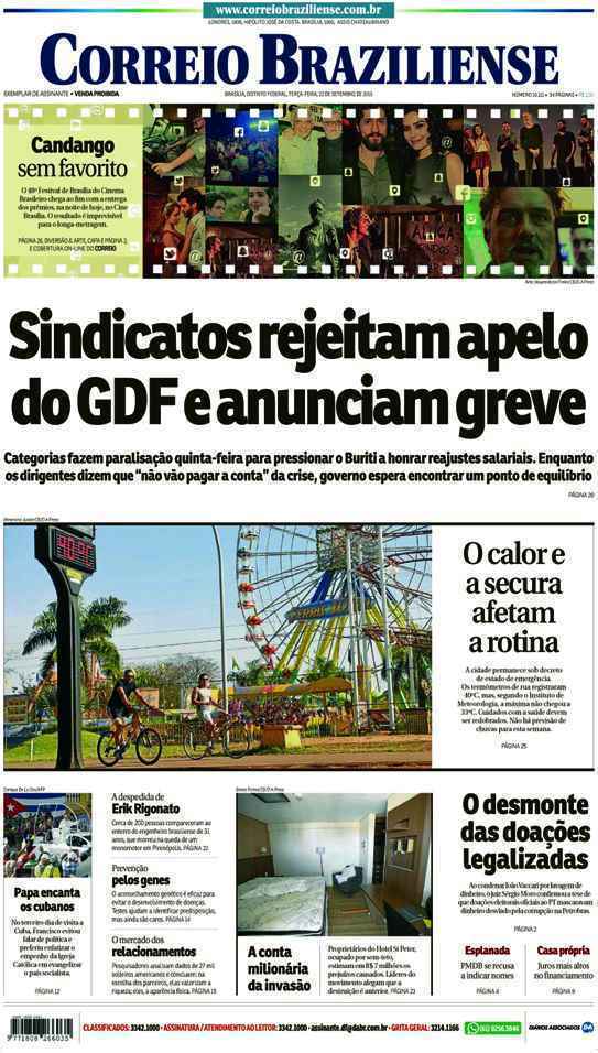 Correio Braziliense, 22 de Setembro de 2015