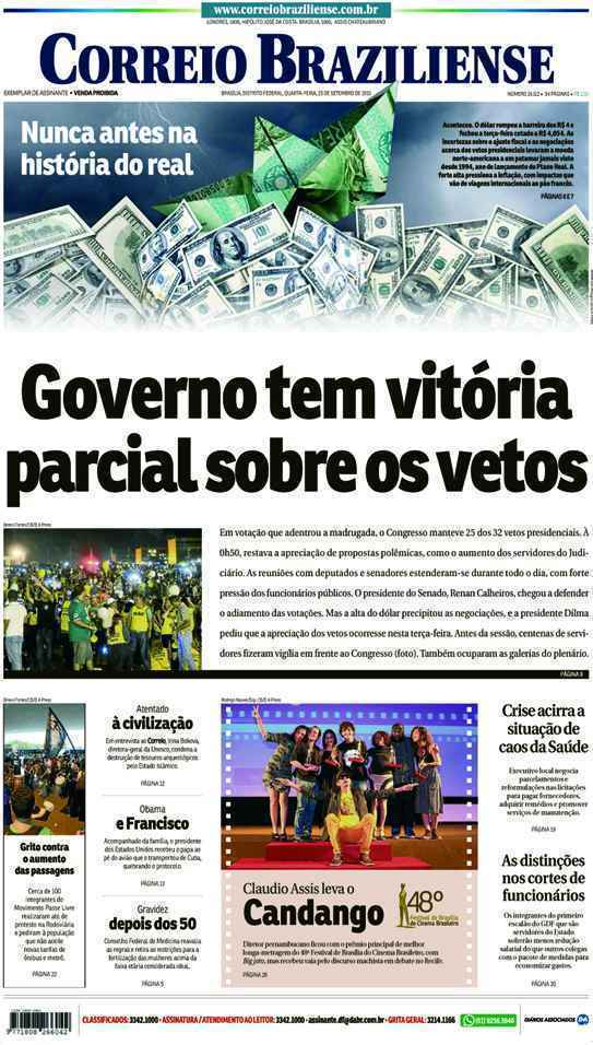 Correio Braziliense, 23 de Setembro de 2015