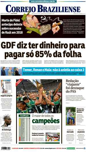 Correio Braziliense, 28 de Novembro de 2016