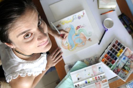 Luda Lima em processo de criação: desenhos para um épico do Oriente Luda Lima em processo de criação: desenhos para um épico do Oriente