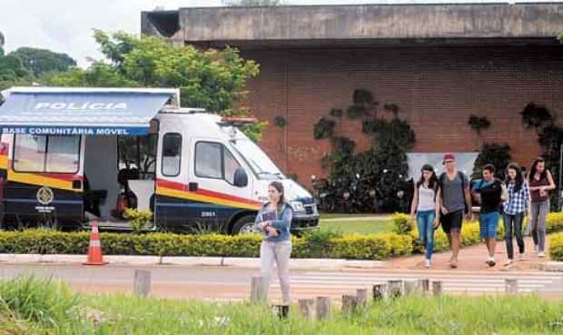 Uma das reclamações dos alunos é a segurança dentro do câmpus (Antonio Cunha/CB/D.A Press) Uma das reclamações dos alunos é a segurança dentro do câmpus (Antonio Cunha/CB/D.A Press)