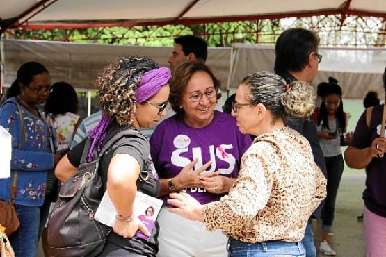 Fátima Sousa (PSol) lembrou que trabalha com militantes voluntários  (Henrique Medeiros/Assessoria PSol)