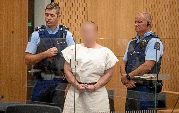 O australiano Brenton Tarrat é formalmente acusado pela Justiça neozelandesa: impassível diante do juiz
 (Mark Mitchell /AFP)