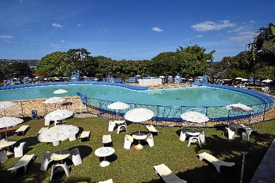 Piscina da Asseb é principal atração entre as crianças (Marcelo Ferreira/CB/D.A Press)