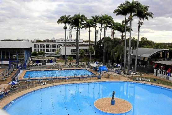 Aulas de natação movimentam o Previ (Vinicius Cardoso Vieira/Esp. CB/D.A Press)