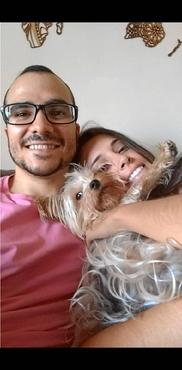 Para Diego e Caroline Egídio, Fera tem sido essencial para manter a rotina de casa (Arquivo Pessoal)