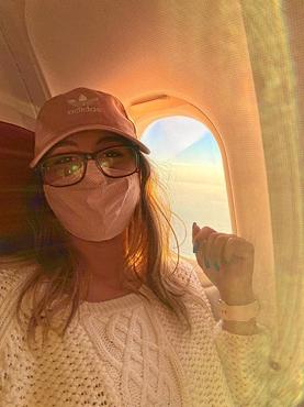Amanda Corcino viajou ao lado de uma pessoa que não queria usar máscara (Arquivo Pessoal) Amanda Corcino viajou ao lado de uma pessoa que não queria usar máscara (Arquivo Pessoal)