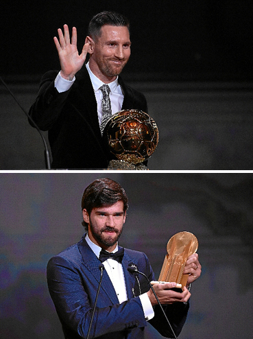 Messi conquista a Bola de Ouro pela sexta vez e se torna o maior vencedor da premiação entregue pela revista francesa France Football. O brasileiro Alisson é eleito o melhor goleiro do mundo.