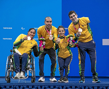 Natação brasileira sobe ao pódio no segundo dia da Paralimpíada de Tóquio-2020. O Brasil também conquistou duas de ouro no atletismo na noite de ontem. (Ale Cabral/CPB)