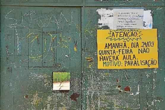 Na Escola Classe 40, em Ceilândia, não houve atividades (Marcelo Ferreira/CB/D.A Press)